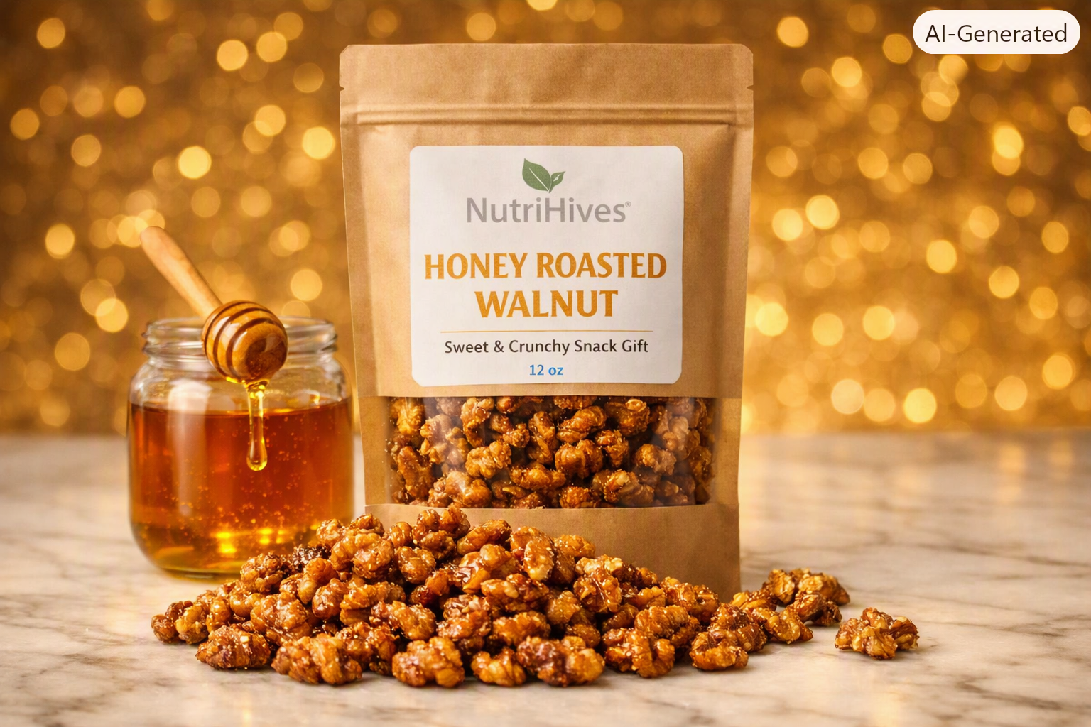 NutriHives Honey Roasted Walnut 12 Oz