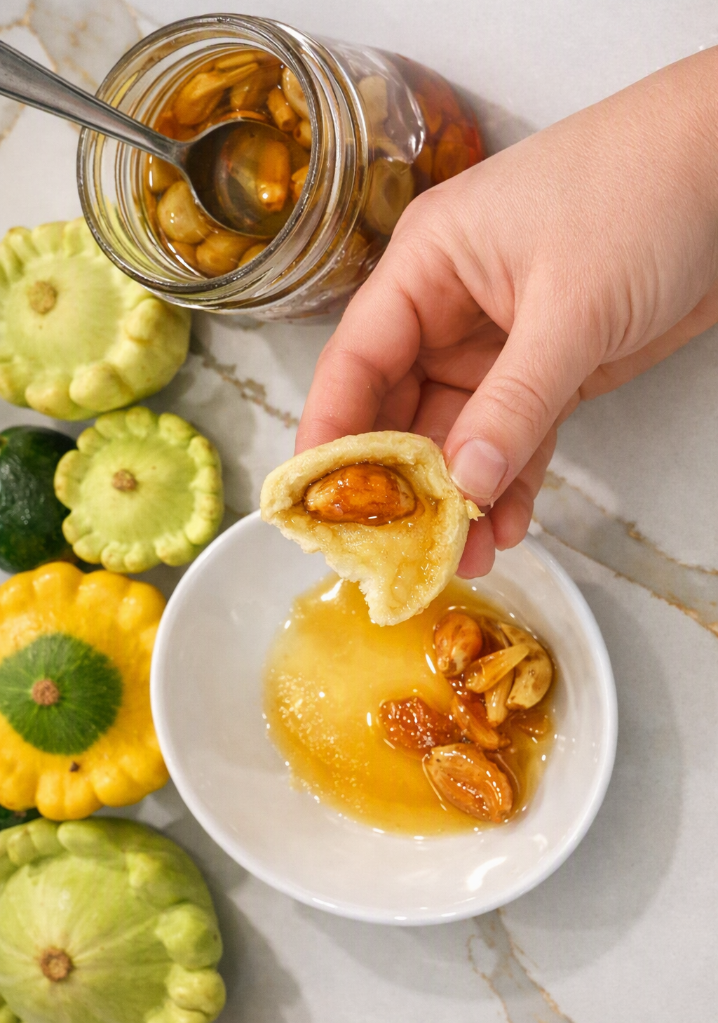 Fermented Honey Garlic 8 oz jar, Made in USA, Raw Unfiltered Honey, Garlic