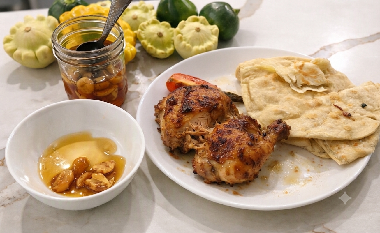 Fermented Honey Garlic 8 oz jar, Made in USA, Raw Unfiltered Honey, Garlic